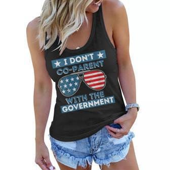 I Dont Co-Parent With The Government Crt Funny Homeschool Government Funny Gifts Women Flowy Tank | Mazezy