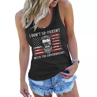 I Don’T Co-Parent With The Government - Patriotic Father Dad Patriotic Funny Gifts Women Flowy Tank | Mazezy