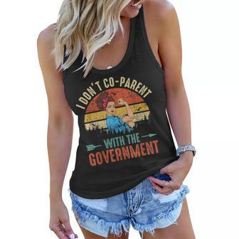 I Dont Coparent With The Government Retro Vintage Government Funny Gifts Women Flowy Tank | Mazezy
