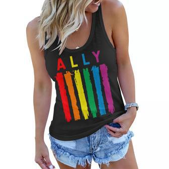 Lgbt Ally Pride Rainbow Proud Ally Women Flowy Tank - Seseable