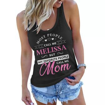 Melissa Name Gift Personalized Mom Gifts For Mom Funny Gifts Women Flowy Tank | Mazezy