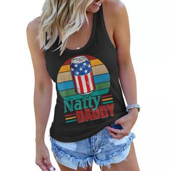 Natty Daddy Funny Dad Bob Beer Drinker Fathers Day Women Flowy Tank - Seseable
