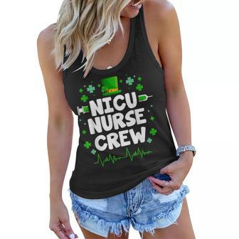 Nicu Nurse Crew Leprechaun Hat Happy St Patrick's Day Women Flowy Tank | Mazezy