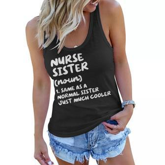 Nurse Sister Definition Funny Women Flowy Tank - Seseable