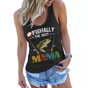 Ofishally The Best Mama Fishing Rod Mommy Funny Mothers Day Gift For Womens Gift For Women Women Flowy Tank | Mazezy AU