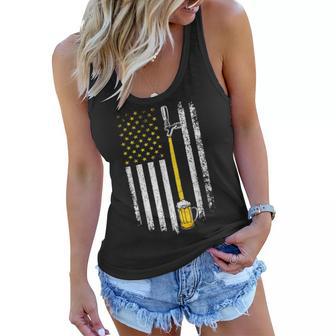 Patriotic Us Flag American Brewery Craft Beer Funny Men Women Flowy Tank - Seseable