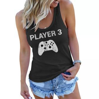 Player 3 Video Game Costume Gamer Men Women Kids Women Flowy Tank | Mazezy