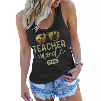 Teacher Mode Off Sunglasses Retro Sunset Summer Vacation Women Flowy Tank - Seseable