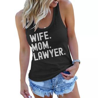 Wife Mom Lawyer African American Attorney Gifts For Mom Funny Gifts Women Flowy Tank | Mazezy