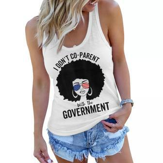 I Don’T Coparent With The Government African Americans Mom Gifts For Mom Funny Gifts Women Flowy Tank | Mazezy