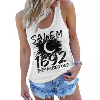 Vintage Salem 1692 They Missed One Halloween Salem 1692 Women Flowy Tank | Mazezy CA