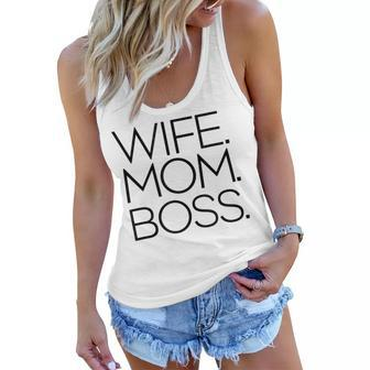 Wife Mom Boss Gifts For Mom Funny Gifts Women Flowy Tank | Mazezy CA