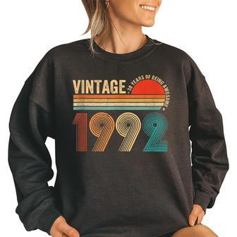 30 Years Old Vintage 1992 Limited Edition 30Th Birthday 30Th Birthday Funny Gifts Women Oversized Sweatshirt | Mazezy
