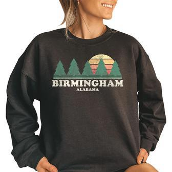 Birmingham Al Vintage Throwback Retro 70S Design 70S Vintage Designs Funny Gifts Women Oversized Sweatshirt | Mazezy