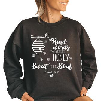 Christian For Women - Proverbs 1624 Kind Words Women Oversized Sweatshirt | Mazezy
