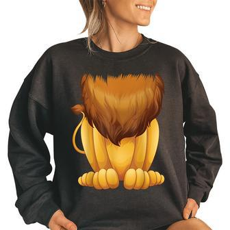 Cute Headless Lion Costume Halloween Funny Big Cat Mane Gift Gifts For Lion Lovers Funny Gifts Women Oversized Sweatshirt | Mazezy
