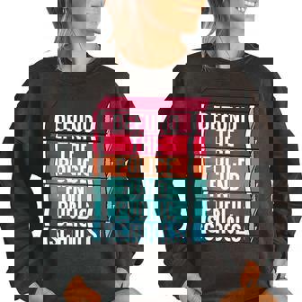 Defund The Police Fund Public Schools Retro Vintage Women Oversized Sweatshirt | Mazezy