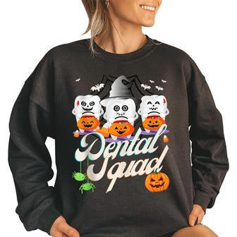 Dental Squad Dentist Halloween Spooky Scary Th Costume Women Oversized Sweatshirt | Mazezy