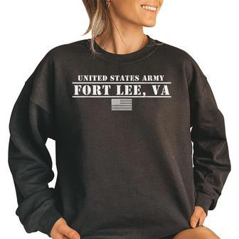 Fort Lee Virginia Ft Lee Virginia Us Army Base Vintage Women Oversized Sweatshirt | Mazezy
