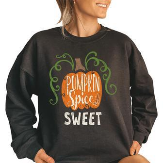 Sweet Pumkin Spice Fall Matching For Family Women's Oversized Sweatshirt | Mazezy