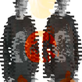 Halloween Headless Horseman Folklore Pumpkin Jackolantern Women Oversized Sweatshirt | Mazezy