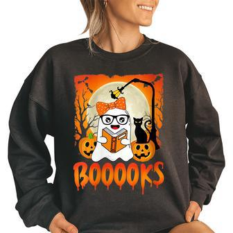 Halloween Vintage Boo Funny Pumpkin Trick Or Treat Gift Pumpkin Funny Gifts Women Oversized Sweatshirt | Mazezy