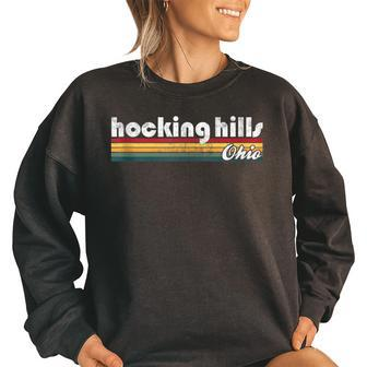Hocking Hills Ohio Vintage 70S 80S Retro Style Men Women Ohio Gifts Women Oversized Sweatshirt | Mazezy
