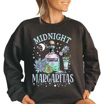 Midnight Margaritas Tequila With Lime Drinkin Witch Wizard Tequila Funny Gifts Women Oversized Sweatshirt | Mazezy