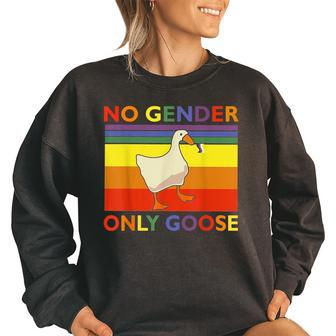 No Gender Only Goose Retro Vintage Goose Funny Gifts Women Oversized Sweatshirt | Mazezy
