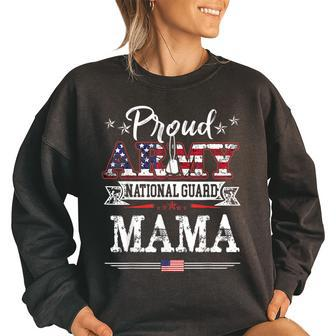 Proud Army National Guard Mama Us Patroitc Women Oversized Sweatshirt | Mazezy