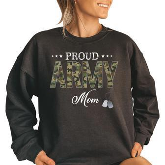 Proud Army Veteran Mom | Us Army Mom Mothers Day Women Oversized Sweatshirt | Mazezy