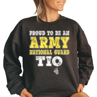 Proud To Be An Army National Guard Tio Military Uncle Women Oversized Sweatshirt | Mazezy DE