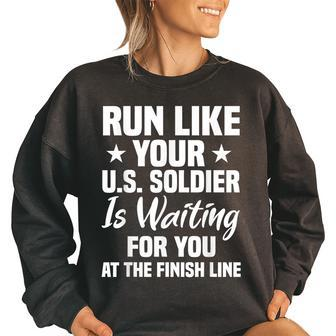 Red Friday Us Soldier Military Troops Wife Girlfriend Funny Military Gifts Women Oversized Sweatshirt | Mazezy