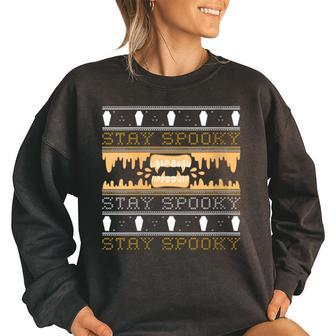 Stay Spooky | Funny Ugly Vampire Th Halloween Costume Women Oversized Sweatshirt | Mazezy