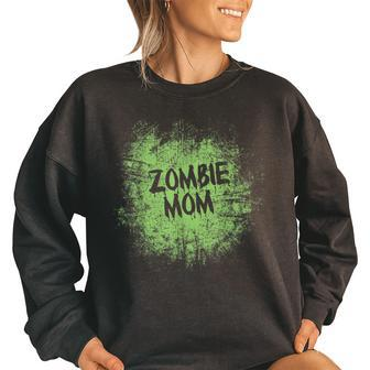 Zombie Mom Cool Lazy Halloween Costume Zombies Family Mamma Women Oversized Sweatshirt | Mazezy
