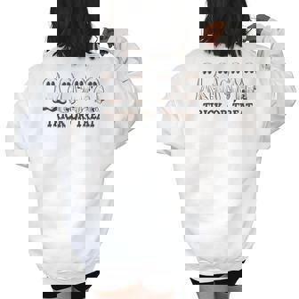 Vintage Retro Spooky Trick Or Treat Funny Halloween Vibes Halloween Funny Gifts Women's Oversized Back Print Sweatshirt | Mazezy