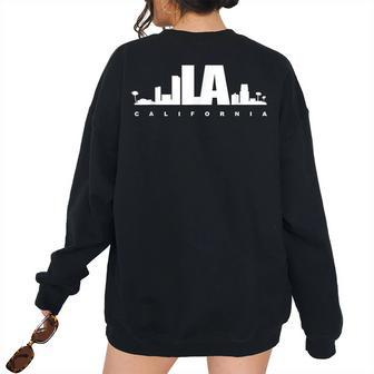 City Of Los Angeles California California And Merchandise Women's Oversized Sweatshirt Back Print | Mazezy