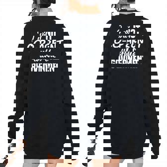 I Dont Coparent With The Government Political Political Women's Oversized Sweatshirt Back Print | Mazezy