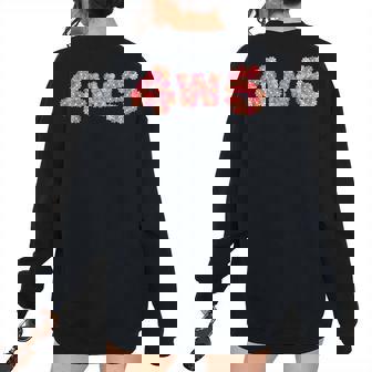 Enneagram 4W5 Type 4 Wing 5 Individualist Romantic Daisies Women's Oversized Sweatshirt Back Print | Mazezy