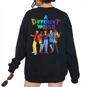 Lgbt A Different World LGBT Women's Oversized Sweatshirt Back Print | Mazezy