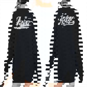 Vintage 1980S Graphic Style Hurley Virginia Va Women's Oversized Sweatshirt Back Print | Mazezy