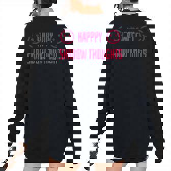 Vintage Happy Shadow Thoughts - Sophie Msmsmsm Classic Women's Oversized Sweatshirt Back Print | Mazezy