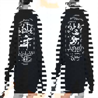Vintage Retro Salem 1692 They Missed One Halloween Witch Women's Oversized Sweatshirt Back Print | Mazezy