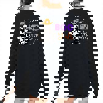 Western Boo Yall Halloween Cowboy Ghost Scary Men Women Halloween Women's Oversized Sweatshirt Back Print | Mazezy