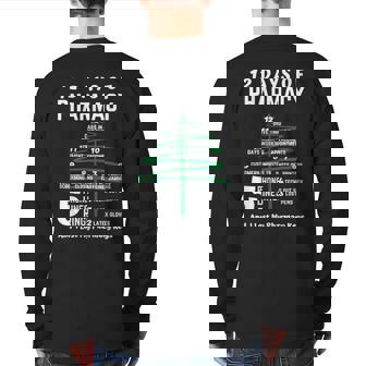 12 Days Of Pharmacy Christmas Pharmacy Pharmacy Christmas Back Print Long Sleeve T-shirt | Mazezy