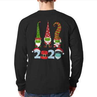 2020 Christmas Gnomes Matching Family Pajama Party Xmas Back Print Long Sleeve T-shirt - Monsterry