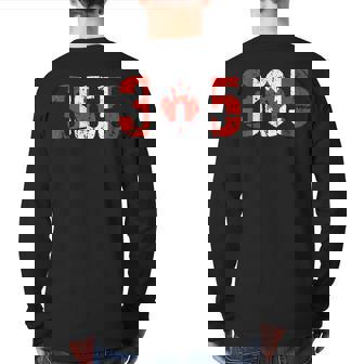 365 Ontario Area Code Canada Back Print Long Sleeve T-shirt | Mazezy
