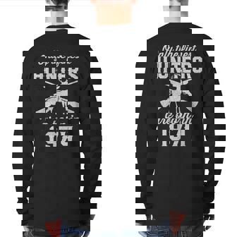 49 Year Old Deer Hunter Hunting 1974 49Th Birthday Back Print Long Sleeve T-shirt | Mazezy
