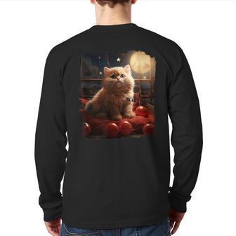 4Th Of July Suphalak Cat Patriotic Back Print Long Sleeve T-shirt | Mazezy