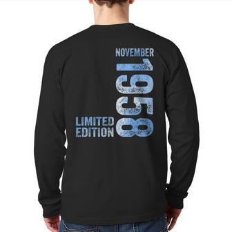 65Th Birthday Man 65Th Years Limited Edition November 1958 Back Print Long Sleeve T-shirt | Mazezy CA